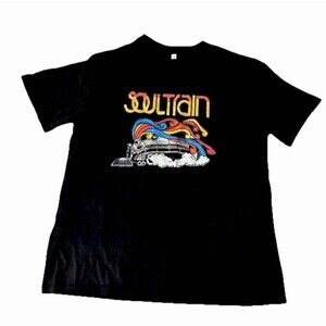 Soul Train Graphic T Shirt Black Retro Music TV Show Train Adult Medium